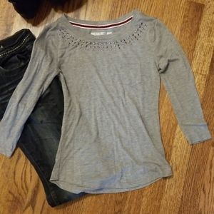 Donating 1/6/2024 Gray/silver studded top